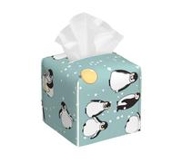 Pingüino Globo Copo de Nieve,Dispensador de pañuelos, Funda para Caja de pañuelos, dispensador de pañuelos