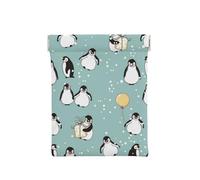 Pingüino Globo Copo De Nieve, Squeeze Top Wallet Bolsa de Almacenamiento para Mujer Monedero pequeño Bolsa de Cambio