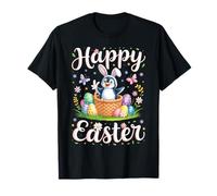 Pingüino Happy Easter Egg Hunt Bunny Ear Penguin Easter Camiseta