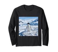 Pingüino Hielo Costera Vida Silvestre Paisaje Fotograf Manga Larga