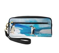 Pingüino Impreso, Bolsa de Maquillaje Bolsa de cosméticos Bolsa de Aseo de Viaje portátil Estuche de Cuero para Mujeres y niñas