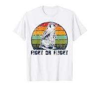 Pingüino Juego de palabras Lucha O Vuelo Vintage Camiseta