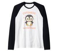 Pingüino Kawaii - La ternura es mi Superpoder Camiseta Manga Raglan