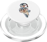 Pingüino Kawaii y Baby Seal Friends para niños PopSockets PopGrip para MagSafe