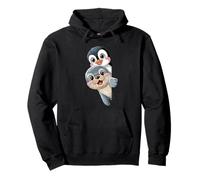 Pingüino Kawaii y Baby Seal Friends para niños Sudadera con Capucha