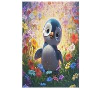 Pingüino lindo rompecabezas niños 1000pcs, rompecabezas de madera - Kit de bricolaje relax juegos para adolescentes y adultos regalos 78×53cm