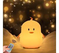 pingüino Luz de noche Luz de noche para niños Luz de noche para bebé Lámpara infantil recargable Luz de noche de silicona Lámpara de noche Luz de dormitorio con control remoto de 9 colores - Mediano