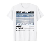 Pingüino Meme But Why Montaña Not All Who Wander Are Lost Camiseta