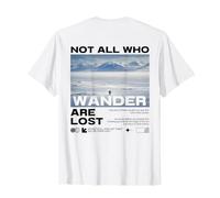 Pingüino Meme But Why Montaña Not All Who Wander Are Lost Camiseta