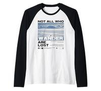Pingüino Meme But Why Montaña Not All Who Wander Are Lost Camiseta Manga Raglan