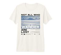 Pingüino Meme But Why Montaña Not All Who Wander Are Lost Camiseta Premium