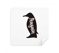 Pingüino Negro y Blanco Animal Gafas Limpieza Ropa de Limpieza Teléfono Pantalla Limpiador Suede Tela 2pcs