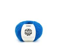 Pingüino - Ovillo de lana Pingo Modoux - Mohair - Lana para tejer - 10% LANA, 10% MOHAIR,80% ACRÍLICO - Aguja nº 4.5 - Color azul eléctrico