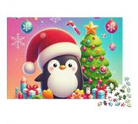 pingüino Rompecabezas 1000 Piezas Xmas pingüino Cartón Grueso para Adultos Noche Familiar para Relajarse Oferta 70x50cm/1000pcs