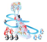Pingüino Tobogán De Escalera Juguetes, Montaña Rusa Infantil Pingüino Tobogán Con Música Y LED - Montaña rusa Juguetes, De Pingüinos Para Tiempo Familiar, Niños Y Niñas Cumpleaños, Navidad