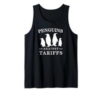 Pingüinos Contra Aranceles Política Divertida Economía Política Camiseta sin Mangas