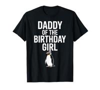 Pingüinos Daddy of The Birthday Girl Party Camiseta