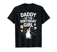 Pingüinos Daddy of The Birthday Girl Party Camiseta
