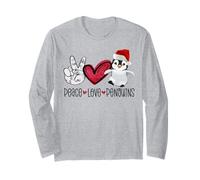 Pingüinos de Navidad Paz Amor Lindo Bebé Navidad Santa Pingüino Manga Larga