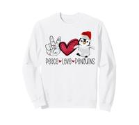 Pingüinos de Navidad Paz Amor Lindo Bebé Navidad Santa Pingüino Sudadera