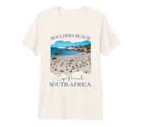 Pingüinos de Playa de Boulders en Sudáfrica Animales africanos Salvajes Camiseta Premium