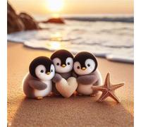 Pingüinos de Playa Puzzle 120 Piezas Rompecabezas para Adultos 120 Piezas Juego de desafiante Rompecabezas Familiar Regalo Adulto