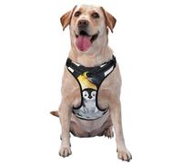 Pingüinos Emperador con niños en la Nieve,Arnés para Mascotas, arnés Reflectante Ajustable para Perros,L