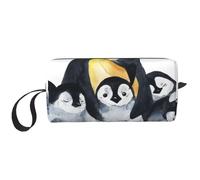 Pingüinos Emperador con niños en la Nieve, Bolsa de Maquillaje Bolsa de cosméticos Bolsa de artículos de tocador de Viaje portátil Bolsa de Maquillaje