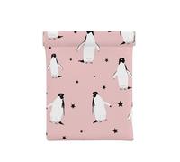 Pingüinos Estrellas Ave Marina, Squeeze Top Wallet Bolsa de Almacenamiento para Mujer Monedero pequeño Bolsa de Cambio
