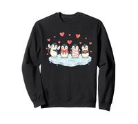 Pingüinos Lindos con Corazones pingüino del día de San Valentín Sudadera
