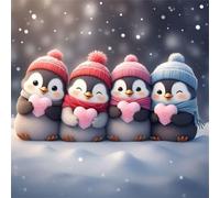 Pingüinos Lindos de Invierno Puzzle 100 Piezas Rompecabezas para Adultos 100 Piezas Juego de desafiante Rompecabezas Familiar Regalo Adulto