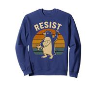 Pingüinos protestando aranceles divertido diseño de pingüinos Sudadera
