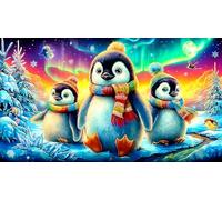 pingüinos Puzzle de 1000 Piezas para Juguetes Infantiles Juegos de Puzzles estimulantes para la Familia 38x52cm/1000pcs