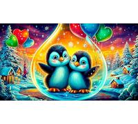 pingüinos Puzzle de 1000 Piezas para la Familia Cartón 100% Reciclado Juegos educativos clásicos 38x26cm/1000pcs