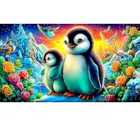 pingüinos Puzzle de 1000 Piezas para la Familia Juegos educativos clásicos Decoración 38x52cm/1000pcs