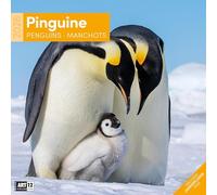 Pinguine Broschürenkalender 2026 - 30x30 - Art12 | Niedlicher Tier-Kalender im schlanken Hochformat (aufgeklappt 30x60 cm) | mit Eintrage-Kalendarium