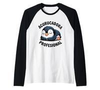 Pinguino Bebe Dormilon Kawaii ACURUCADORA Profesional Camiseta Manga Raglan
