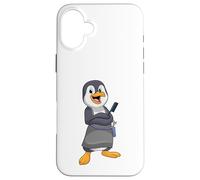 Pinguino Peluquero Tijeras Peine Carcasa para iPhone 16 Plus