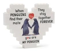 Pinguino Regalos, de boda para ella, regalo de placa de pingüino para parejas, Cumpleaños Regalo Navidad Regalo Aniversario