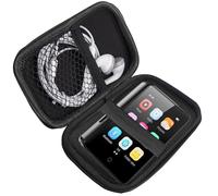 PINHUI X91 Funda MP3 Player 2,8 Pulgadas,Soporte con mosquetón de Metal,para Organizar Grabadora de Voz, para Bluetooth MP3 / MP4 Player/Auriculares/iPod Touch (Negro)