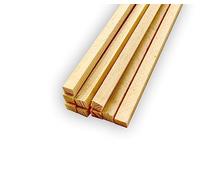 PINI Palillos de madera cuadrados 400 x 5 x 5 mm, bastones de algodón de azúcar, palillos para manualidades y hogar (100 unidades)