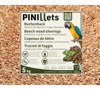 PINI Virutas de Haya Gruesas 20 L / 5 kg - Sustrato Natural Sin Polvo para Reptiles, Aves y Pequeños Animales - Terrarios, Voladeros y Gallineros - Alta Absorción