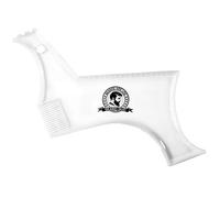 Pinicecore 1 Unid Barba Que Forma Herramienta Plantilla De Forro De Cabello Pro Stencil Peine Shaper for Styling con Recortadora, Maquinilla De Afeitar O Clippers Hombre (Transparente)