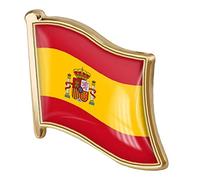 PiniceCore 1pc Pin de la Solapa de Metal Broche de la Bandera Española, Rojo