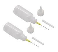 PiniceCore 2 Unids 100 Punta Aguja Soldadura Limpieza Liquido Claro Flujo Alcohol Dispensador Aceite Plástico Botella Mano