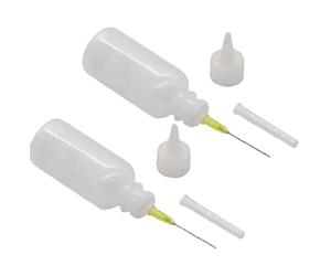 PiniceCore 2 Unids 100 Punta Aguja Soldadura Limpieza Liquido Claro Flujo Alcohol Dispensador Aceite Plástico Botella Mano