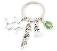 PiniceCore Ciencia Joyería Microscopios DNA Doctor Colgantes Neuron Llaveros Cadenas Anatomía Neurología Biología Llavero Regalo