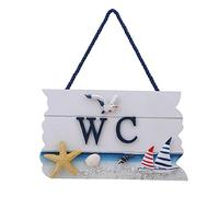 PiniceCore WC Placa De Puerta De Madera Etiqueta De Puerta Cuelgue WC WC Puerta De Placa De Baño WC Puerta Decoración De Los Accesorios