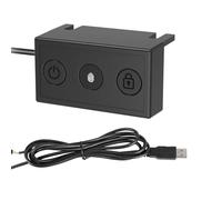 PINIHIKE Cable de extensión de botón de encendido remoto para pantalla de computadora con cable USB para lector de huellas dactilares USB para oficina en casa