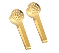 PINIHIKE Pinzas exprimidoras de acero de alta calidad, diseño ergonómico, recogedor para amantes de la cocina, dispensador de bolsas de té de acero esencial